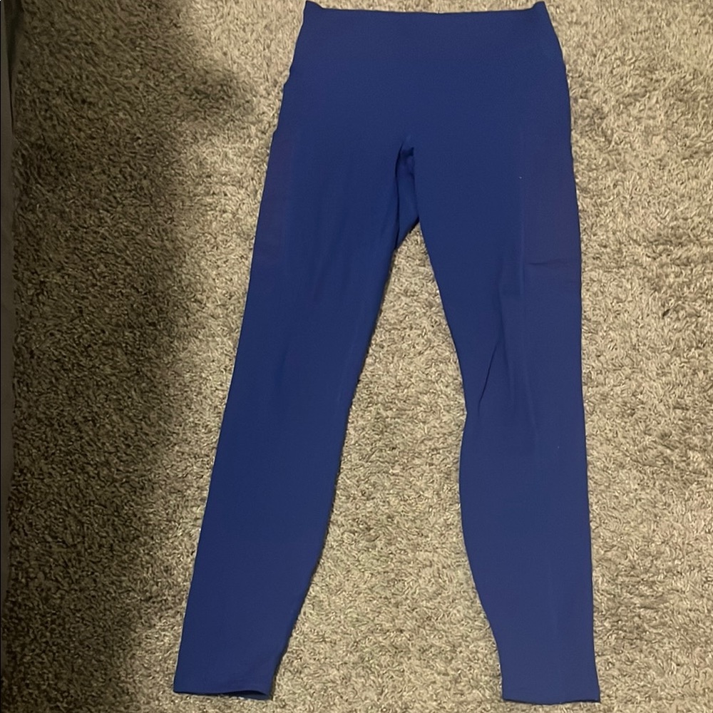 Blue High-Waisted Leggings